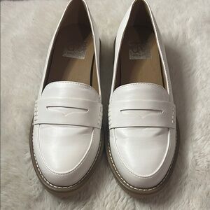 Dolce Vita White Leather Penny Loafers Flats